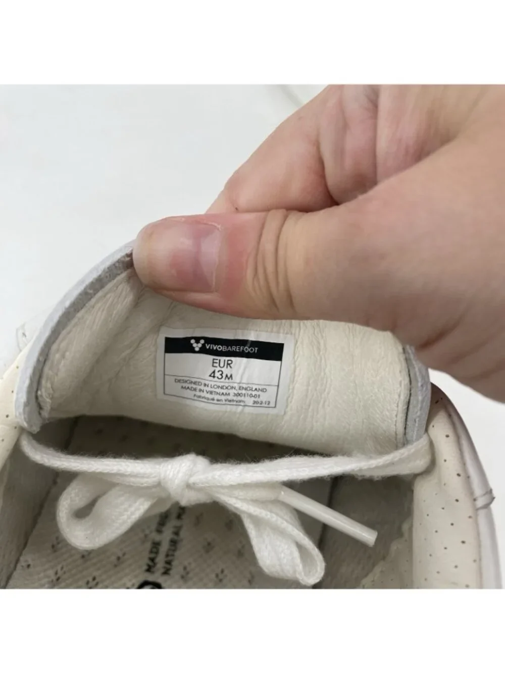 Vivobarefoot Geo Court III Bright White Size 43 US 10 Minimalist Sneaker